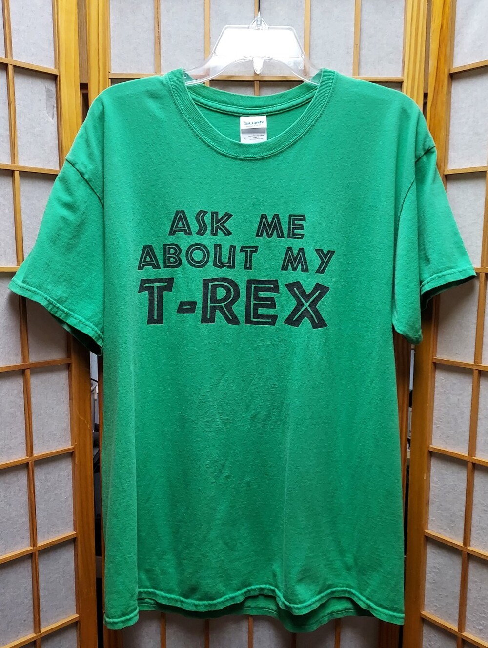 🦖 Ask Me About My T REX Reversible Flip Shirt Mens Unisex L